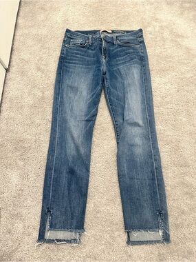7 For All Mankind/ B(air) Low Rise Cropped Straight Jeans in Navy Size 30